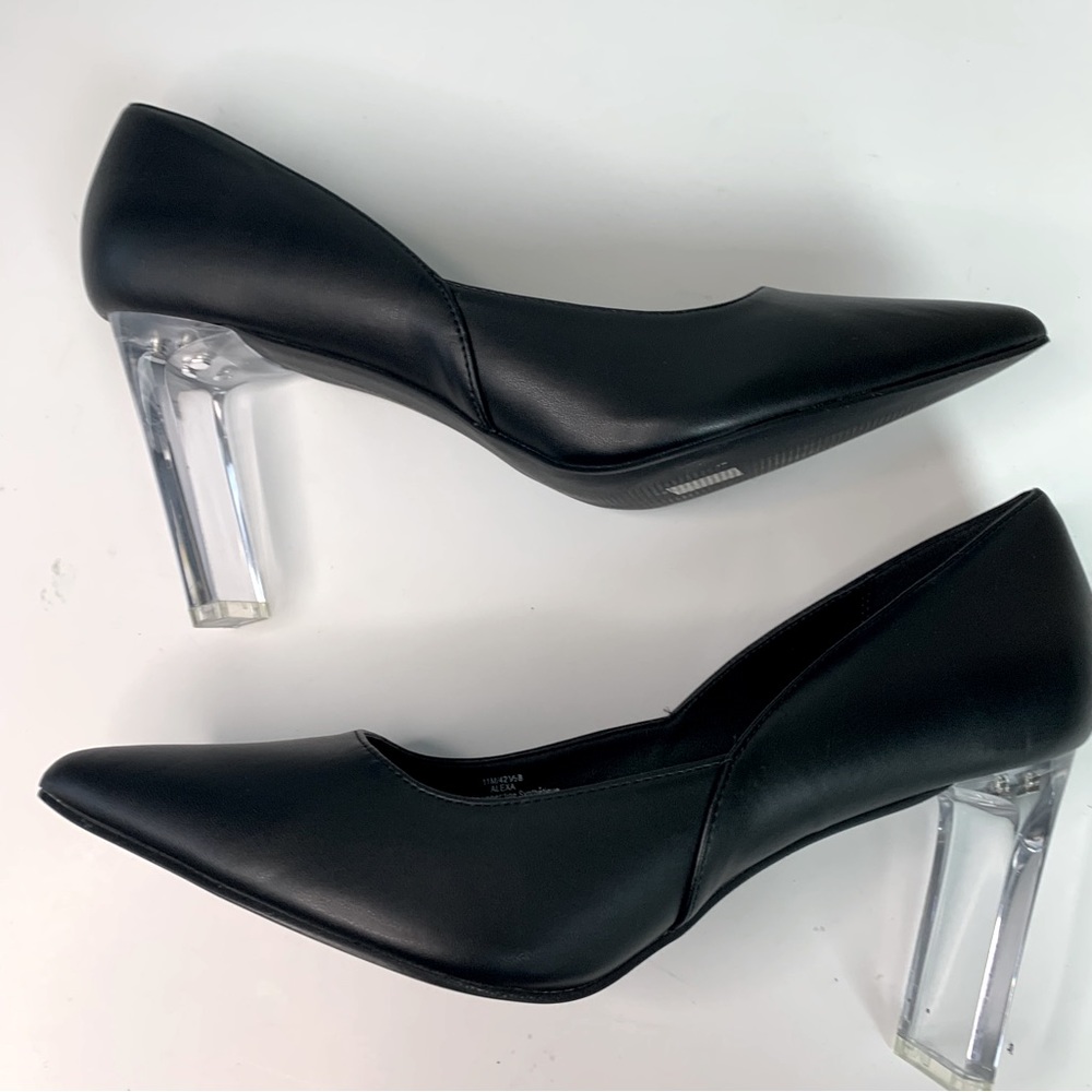 Marc New York Pointed Toe  Black Clear Heels